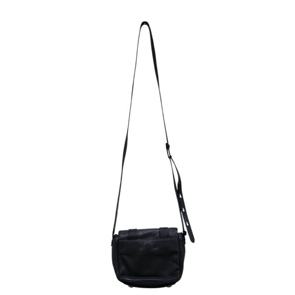 Rag & Bone Black Leather Crossbody Bag Flap Buckle Closure Adjustable Strap - Picture 6 of 12